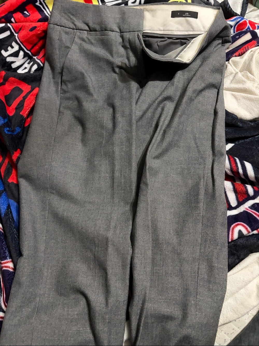 Ann Taylor LOFT Grey Ankle Cut Julie Pants
